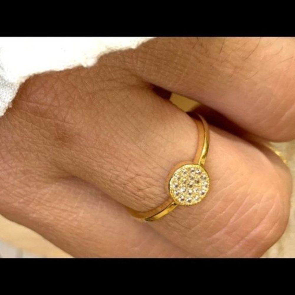 HP 🎊💕🛍Gold Filled CZ Dainty Stacking Mid Ring